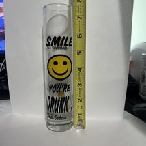 Santa Barbara SMILE YOU&#39;RE DRUNK SMILEY FACE - 7.5&quot; TALL SHOT GLASS Bomb... - £11.56 GBP