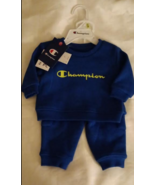 Champion Infant 0-3  Months Boys 2 Piece Set Blue Longsleeve Sweatshirt ... - $14.99
