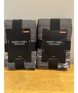 2 Simply Vera Wang Kohls Dark Gray Floral  Standard Quilted Shams 20&quot;x26&quot; - $59.39