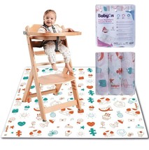 Unisex BabyOya High Chair Activity Splot Floor Mat White Multicolor 100 ... - £12.86 GBP