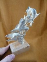 HUM-W2) Hummingbirds shed ANTLER figurine Bali detailed carving hummingb... - $8,756.97 MXN