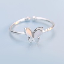 Bague Ringen silver 925 open woman ring siliver butterfly shape finger Jewlery R - £6.78 GBP