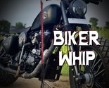 Biker Whip Motorcycle Get Back 42&quot; Leather Whip for Handlebar Red Unisex... - £24.28 GBP