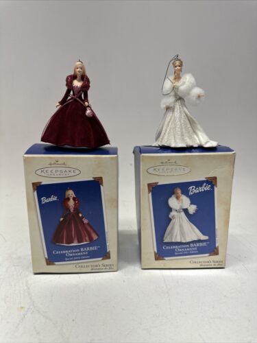 Lot Of 4 Hallmark Keepsake Ornament Barbie 1997, 2002, 2003, & Wedding Day - $24.99