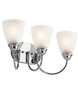 Kichler Jolie 20.25&quot; 3-Light Chrome Bathroom Vanity Light w/ Etched Glas... - €83,27 EUR