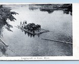 Logging Raft Connecticut River CT UNP UDB Postcard N13 - $4.90