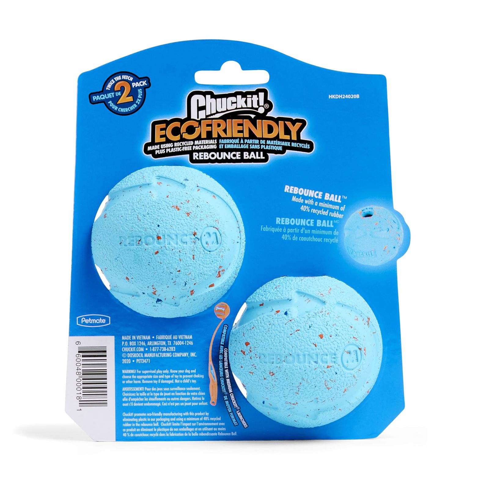 Chuckit! Rebounce Ball Dog Toy - Bouncy Fetch Balls for Dogs 20-60 lbs - Made f