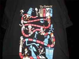 TeeFury Doctor Who XLARGE &quot;The Game of Time&quot; Doctor Who Tribute Shirt BLACK - £11.99 GBP