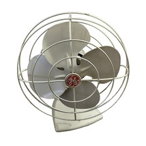 GE General Electric 12” inch 1 speed oscillating desk Table fan Gray++WORKS - £36.73 GBP