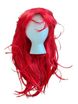 Vintage Womens Wig Star Diva Red Long Wavy Voluminous Drag Costume Superhero - £19.30 GBP