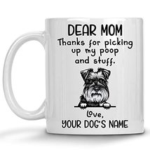 Personalized Miniature Schnauzer Coffee Mug, Schnauzer Custom Dog Name, Customiz - £11.91 GBP