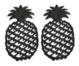 Scratch &amp; Dent 2 Piece Antique Bronze Finish Pineapple Cast Iron Trivet Set - £23.66 GBP