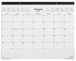2024 Staples 22&quot; x 17&quot; Desk Pad Calendar Unlined Black/White (ST58448-24) - $31.34