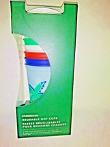 Starbucks  Reusable Tropical Floral Cups 16 Oz New 6 Pack With Lids  2020 NIB - £15.65 GBP