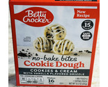Betty Crocker No Bake Bites Cookie Dough Cookie/Cream Vanilla Flavored D... - £6.91 GBP