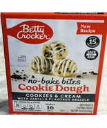 Betty Crocker No Bake Bites Cookie Dough Cookie/Cream Vanilla Flavored D... - £7.02 GBP