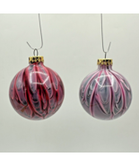 Set of 2 Paint Dipped Swirl West Germany Christmas Ornaments - $16.00