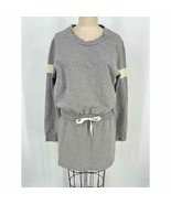 Sweats Norma Kamali Drop Waist Blouson Sweatshirt Dress Sz S Gray Mini - £38.59 GBP