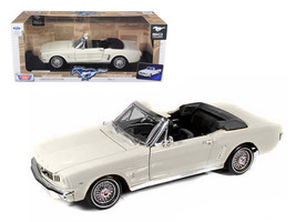 1964 1/2 Ford Mustang Convertible Cream 1/18 Diecast Car Model by Motormax - £52.37 GBP