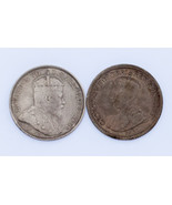 Lot of 2 Canadian Silver coins (1909 5C VF and 1920 5C XF) - $1,525.98 MXN