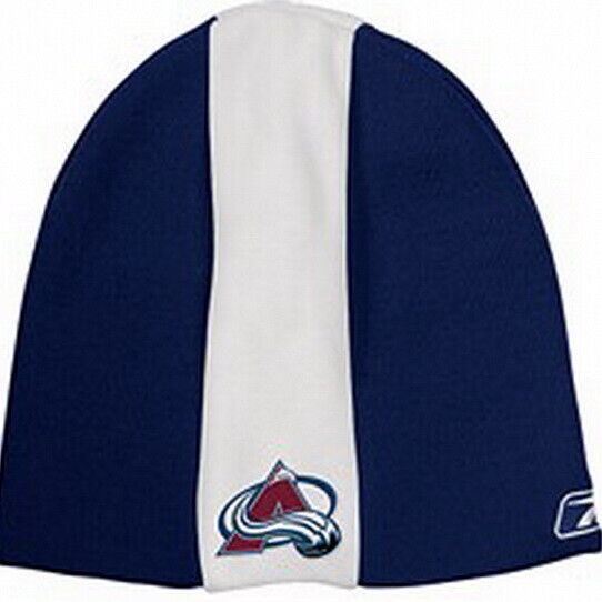 2 ITEMS COLORADO AVALANCHE NAVY CUFFLESS KNIT HAT BEANIE HAT CAP & TEAM MAGNET - £12.25 GBP