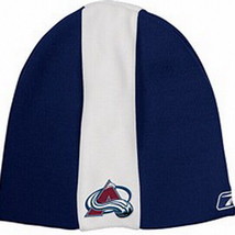 2 Items Colorado Avalanche Navy Cuffless Knit Hat B EAN Ie Hat Cap &amp; Team Magnet - £12.46 GBP
