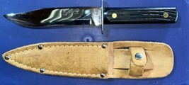 Vintage Utica USA Sportsman Knife With Leather Sheath - £23.53 GBP