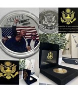 President Donald J. Trump Fight Fight Fight Artwork Coin With Retirement... - $33.21