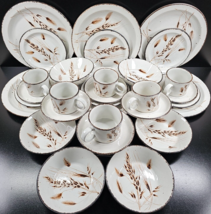 (6) Midwinter Wild Oats Stonehenge 5 Pc Place Setting Floral Dishes Engl... - $524.37