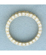 Diamond Circle Pendant in 14k Yellow Gold - $21,524.17 MXN