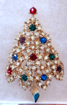 Eisenberg Christmas Tree Pin Brooch Rare  &quot; Cut Your Own &quot;  See Video - £104.79 GBP