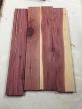 Four Red Cedar Boards Rustic Woodwork 1/4 X 12x 2 Inch Boards - £14.30 GBP