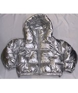 Michael Kors Short Puffer Jacket in Metallic Silver NEW NWT MSRP $375 XS - $271.56 CAD