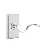 Emtek Cortina Door Lever Passage Set Regular Rosette Polished Chrome LEF... - $64.34