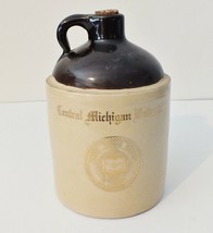 Vintage Stoneware Brown Jug- Central Michigan University College Football - 6.5&quot; - £13.82 GBP