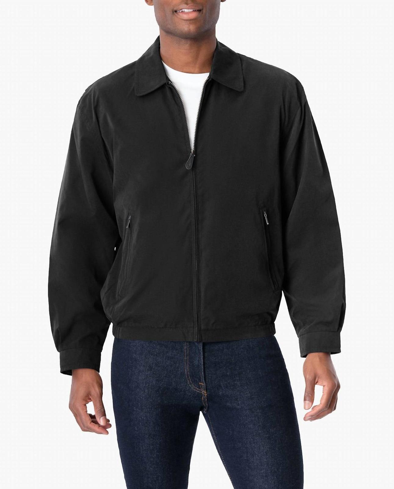 London Fog Tall Men&#39;s Auburn Light Weight Zip Front Golf Jacket Black - $107.51 CAD