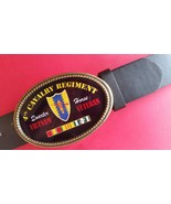 Vietnam Veteran 4th CAVALRY BRIGADE Epoxy Buckle &amp; Black  Belt - NEW! - £16.98 GBP