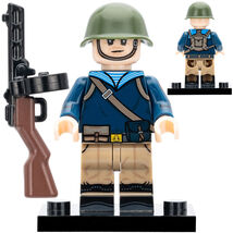 WWII Soviet Naval Infantry Helmeted SMG Trooper 1pc Minifigure - $4.99
