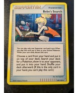 Bebe&#39;s Search 109/123 Mysterious Treasures Pokemon Trading Card LP - £6.19 GBP