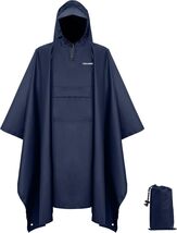 Unisex 3-in-1 Waterproof Rain Poncho with Pocket - Ideal for Hiking &amp; Ca... - $39.55