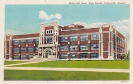 Roosevelt Junior High School Coffeyville Kansas KS Postcard C60 - $2.99