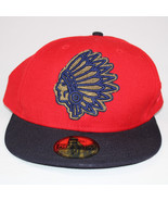 Undefeated New Era Indian Chief Head Chenille Fitted Baseball Cap Hat Si... - £18.17 GBP