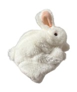 Folkmanis Hand Puppet Realistic White Bunny Rabbit 7&quot; Lifelike Plush Ret... - $11.30