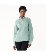 Nine West Quarter Zip Pullover Sweater MINT MARL Women&#39;s Sz XL NWT MSRP$50 - $21.29