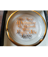 Vintage Viking Glass Company May Your Marraige Be Blessed Coaster Set w/... - £17.09 GBP