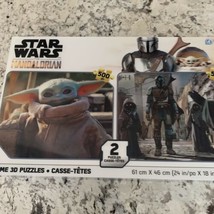 New Disney Star Wars The Mandalorian &amp; The Child Prime 3D Puzzles 2 Pack... - $14.84