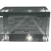 Notre Dame Cathederal Etched Glass Paperweight - £15.34 GBP
