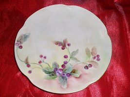 Jaeger &amp; Co, Germany, Plate with Berries Signed C. Weisner Louise Pattern[146] - £46.79 GBP