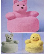 McCall&#39;s Craft PATTERN M5289 TODDLERS ANIMAL CHAIRS Kitten~Bear~Puppy UN... - £11.71 GBP