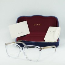 GUCCI GG1319O 003 Crystal 53mm Eyeglasses New Authentic - $206.09